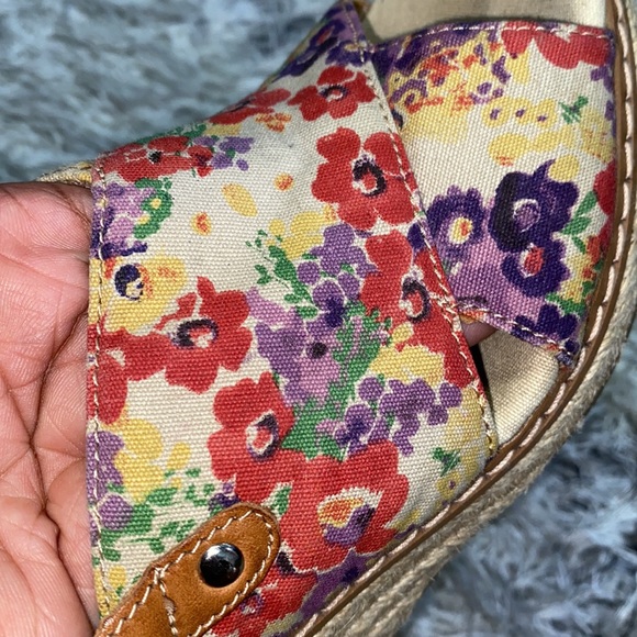 Naturalizer floral print wage Espadrilles sz 7.5 - Picture 4 of 5